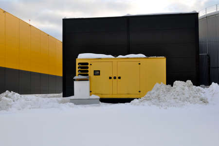 Mobile diesel generator for emergency power supply in winter. industry.