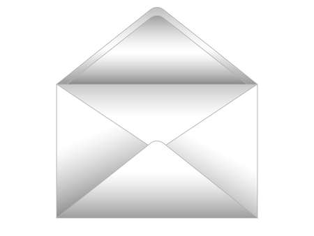 Opened white envelope with gradient in vectorのイラスト素材
