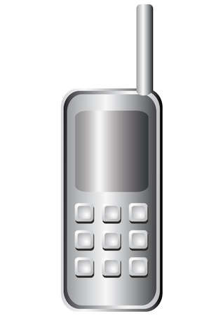 Telephone receiver silver color icon のイラスト素材