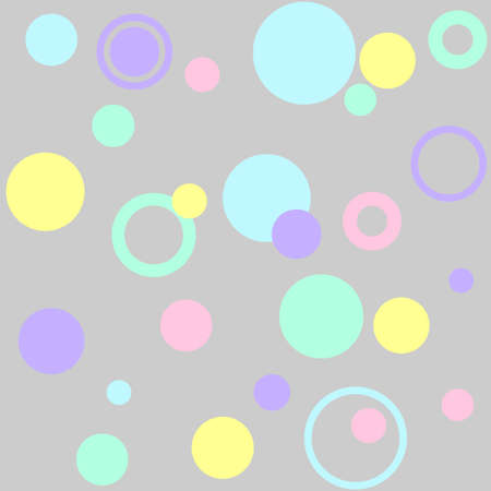 circles abstract seamless patternのイラスト素材
