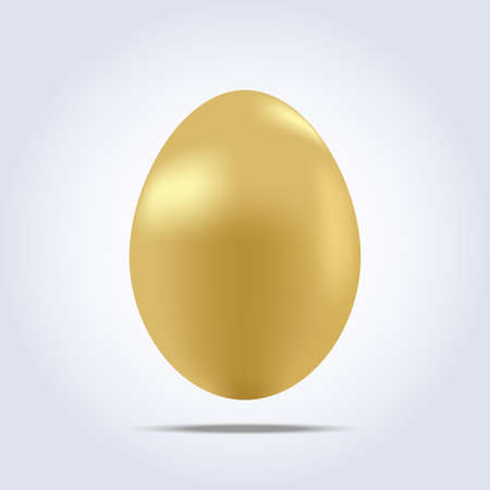 One big golden easter egg iconのイラスト素材