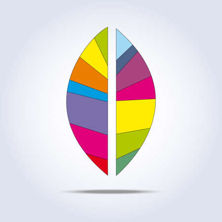 Bright leaf icon. Vector illustrationのイラスト素材
