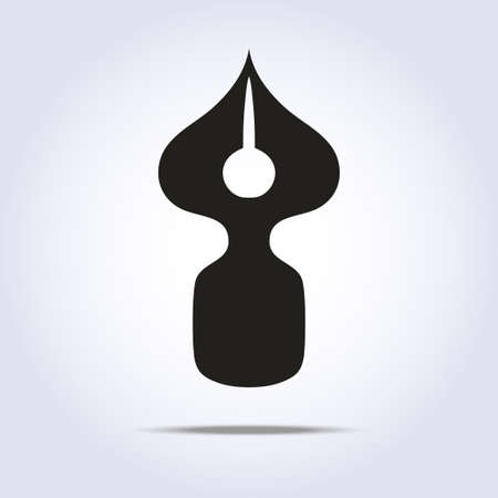 Pen feather icon. Vector illustrationのイラスト素材
