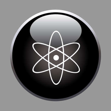 Molecule icon on black buttonのイラスト素材