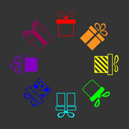 rainbow presentsのイラスト素材