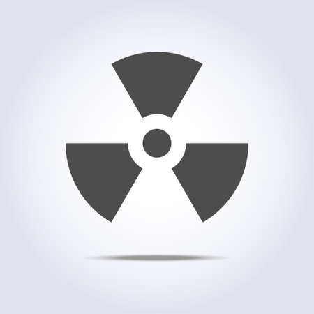 Radioactivity icon in gray colorsのイラスト素材
