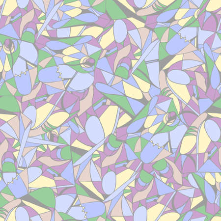 Seamless geometric pattern lilac colorのイラスト素材