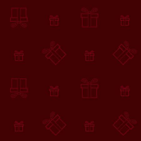 Seamless pattern of present boxのイラスト素材