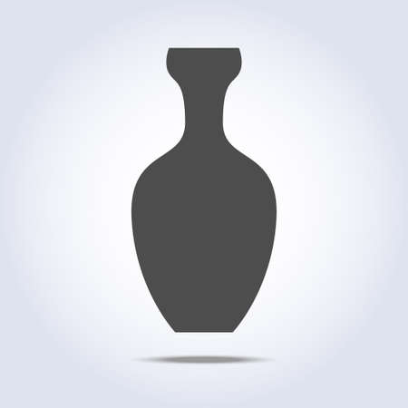 Vase icon in gray colorsのイラスト素材