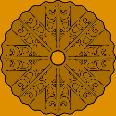 Abstract art composition golden color.のイラスト素材