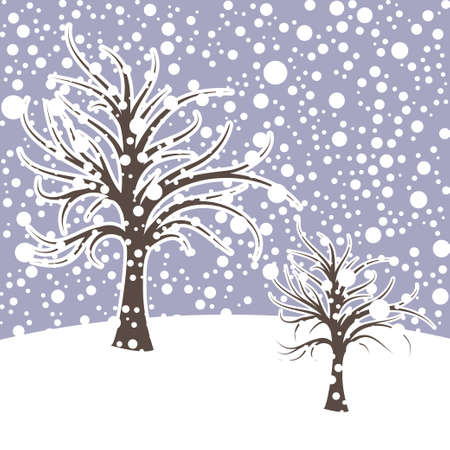 Winter season design landscape with snow. Vector illustrationのイラスト素材
