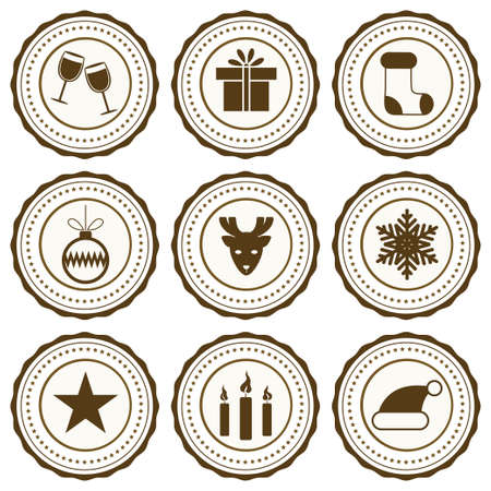 New Year celebration icons setのイラスト素材