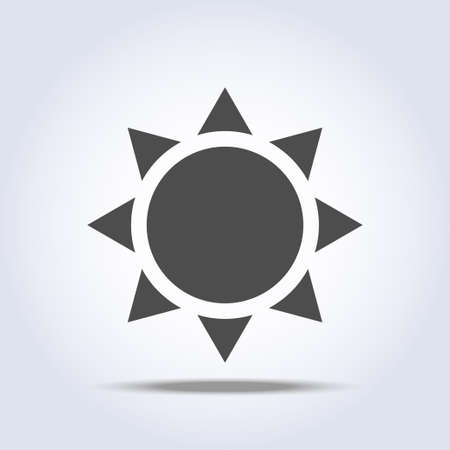 Sun Icon on gray backgroundのイラスト素材