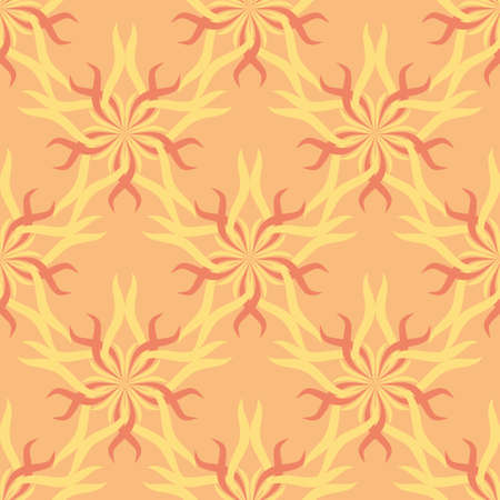 Abstract stars vintage orange patternのイラスト素材
