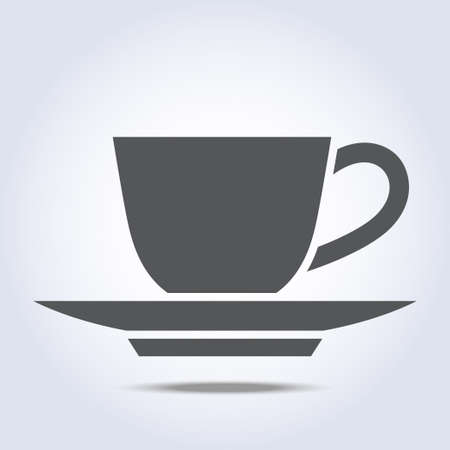 Coffee cup and plate icon illustration.のイラスト素材