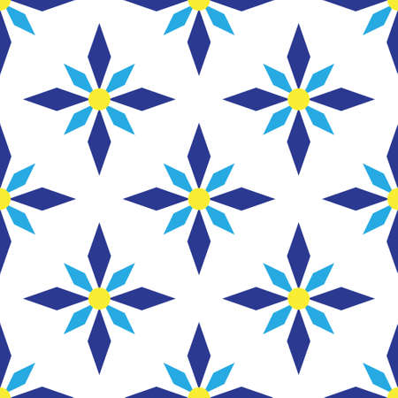 Art abstract geometric blue seamless patternのイラスト素材