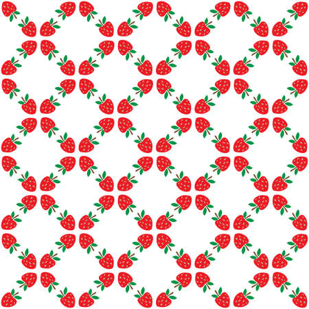 Abstract seamless white strawberry backgroundのイラスト素材