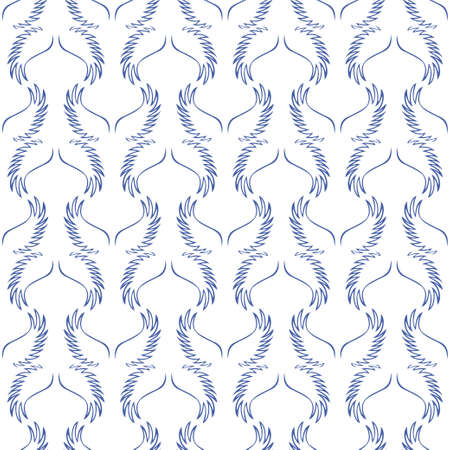 Angel white wings sketch patternのイラスト素材