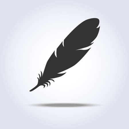 Feather icon in gray colorsのイラスト素材