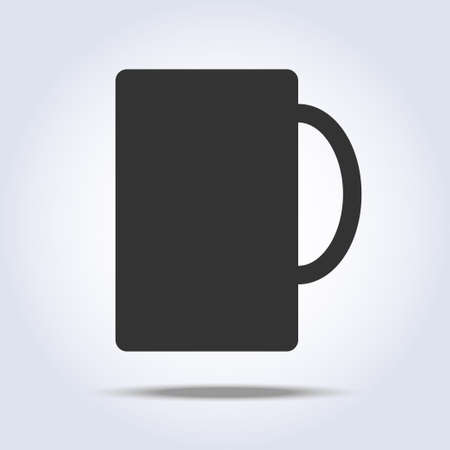 Stylized cup icon gray colors. Vector illustrationのイラスト素材