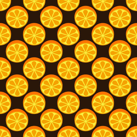 Orange fruit seamless bright patternのイラスト素材