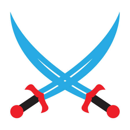 Crossed swords pirate sabers iconのイラスト素材