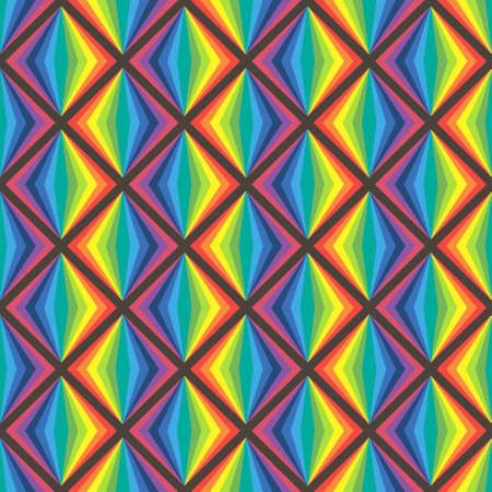 Simple art background with bright rainbow rombsのイラスト素材