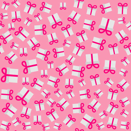 Seamless art background with gift boxes patternのイラスト素材