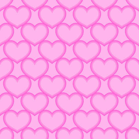 Pink hearts love seamless background pattern, Valentine dayのイラスト素材