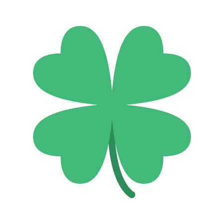 Saint Patrick lucky irish day green clover symbol. Vector illustration