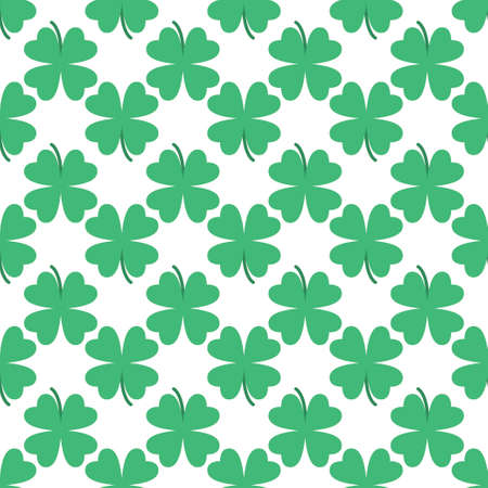 Saint Patrick day green clover seamless patternのイラスト素材