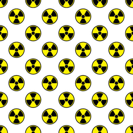 Radioactivity emblem danger power icon background black yellowのイラスト素材