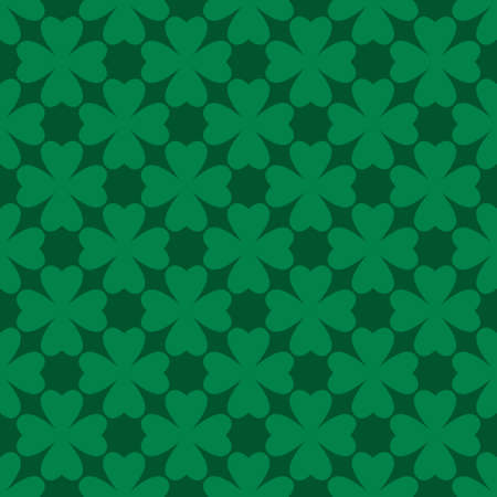 Saint Patrick day green clover seamless patternのイラスト素材