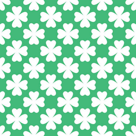 Saint Patrick day green clover seamless patternのイラスト素材