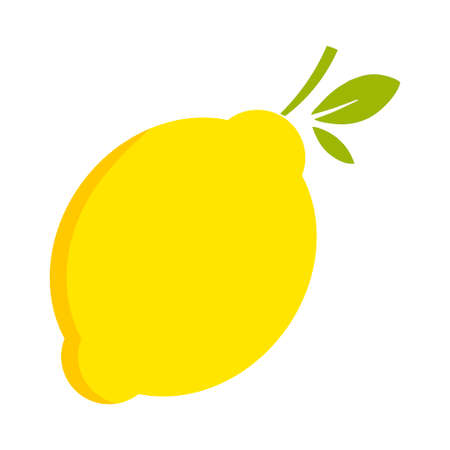 Lemon citrus fruit icon bright art vectorのイラスト素材