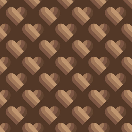 Logo art hearts love seamless background patternのイラスト素材
