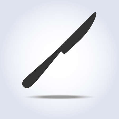 Knife sign simple icon in gray colorsのイラスト素材