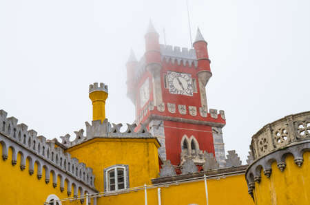 Sintra, Portugal - June 14, 2017: Pena National Palace or Palacio da Pena. Pena Castle is Unesco Heritage near Lisbon Lisboaのeditorial素材