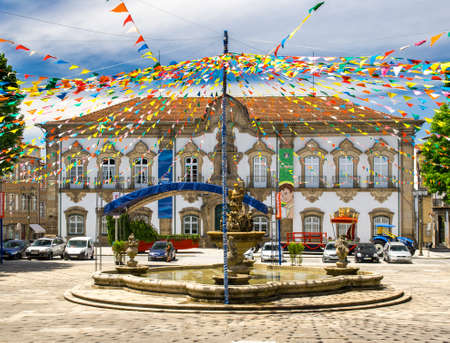Braga, Portugal - June 24, 2017: Cityday Braga Town City Hall Camara Municipal