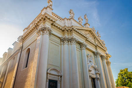 Chiesa dei Santi Nazaro e Celso Basilica Collegiata Insigne Parrocchia Catholic Church Neoclassic style building in Brescia city historical center, Italian churches, Lombardy, Northern Italyの写真素材