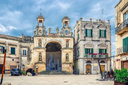 Matera, Italy - May 6, 2018: Palazzo del Sedile palace in Matera old town historical center, European Culture Capital, UNESCO World Heritage Site, Basilicataのeditorial素材