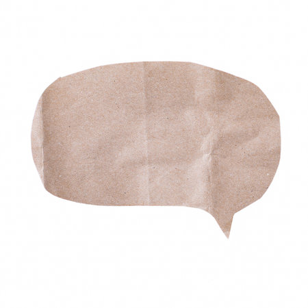 Soft wrinkled paper speech bubbleの写真素材