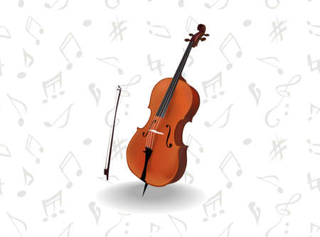 Classic musical instrument - celloのイラスト素材