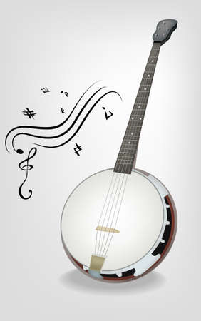 Native american musical instrument - banjoのイラスト素材