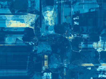 Abstract blue background, with spectacular light and dark accents. Surreal Art Nouveau Wall Canvas. For your wallpapers, projects and works.の写真素材