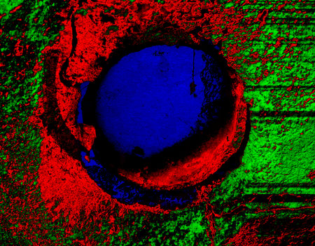 Abstract background of red, orange, yellow, green, blue, violet, with a spectacular rhythm of dark...