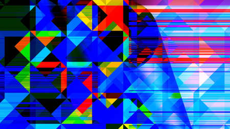 Abstract volumetric background in the form of spectacular colored triangles, with a spectacular...