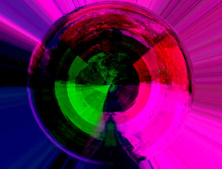 Abstract background in red, green and blue, with a spectacular rhythm and inserts. A surreal image in a modern style. For your wallpapers, art projects and woの写真素材