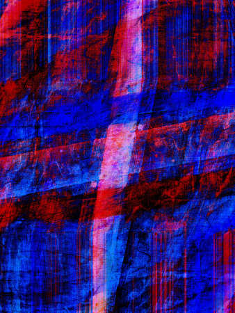 Abstract background in red and blue, with a spectacular rhythm and inserts. Surreal image in a modern style. For your wallpapers, art projects and works.の写真素材