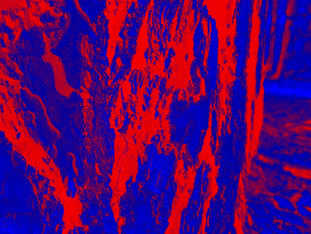 Abstract background in red and blue, with a spectacular rhythm and inserts. Surrealistic image in a modern style. For your art projects and works.の写真素材